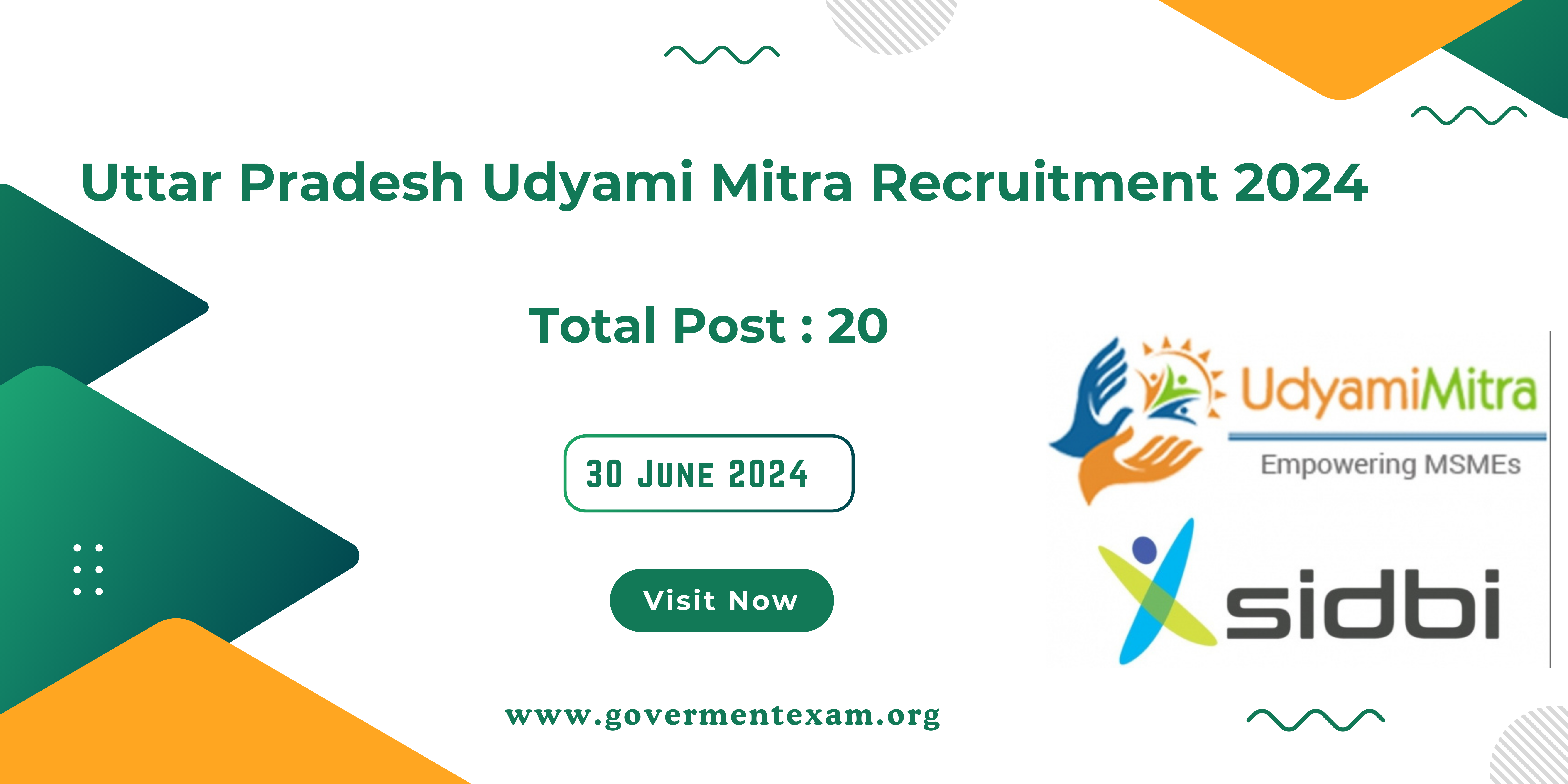 Uttar Pradesh Udyami Mitra Recruitment Open! Apply Online for 20 Posts